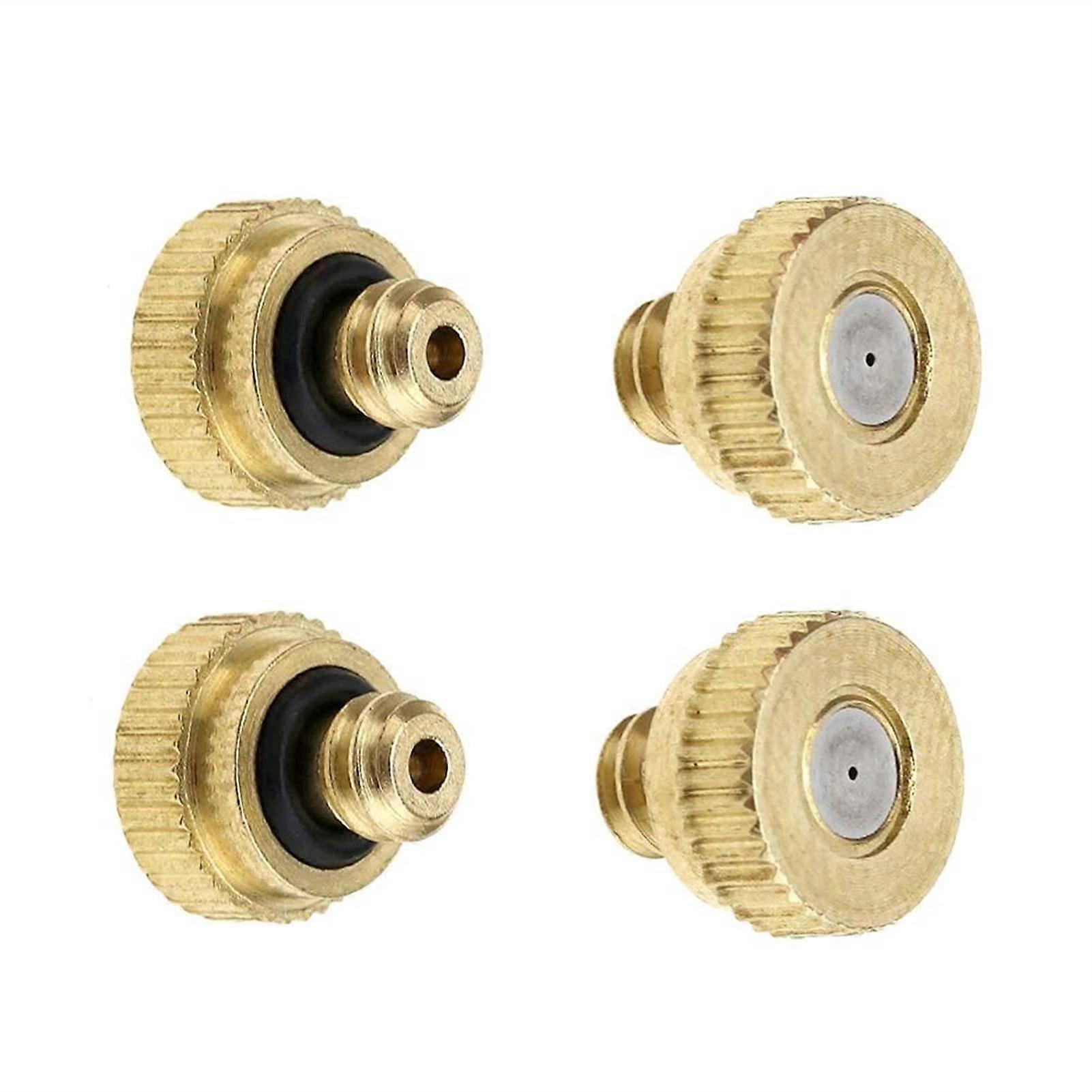 10Pcs 0.2mm Brass Threaded Misting Nozzle for Patio Misting System Garden Cooling