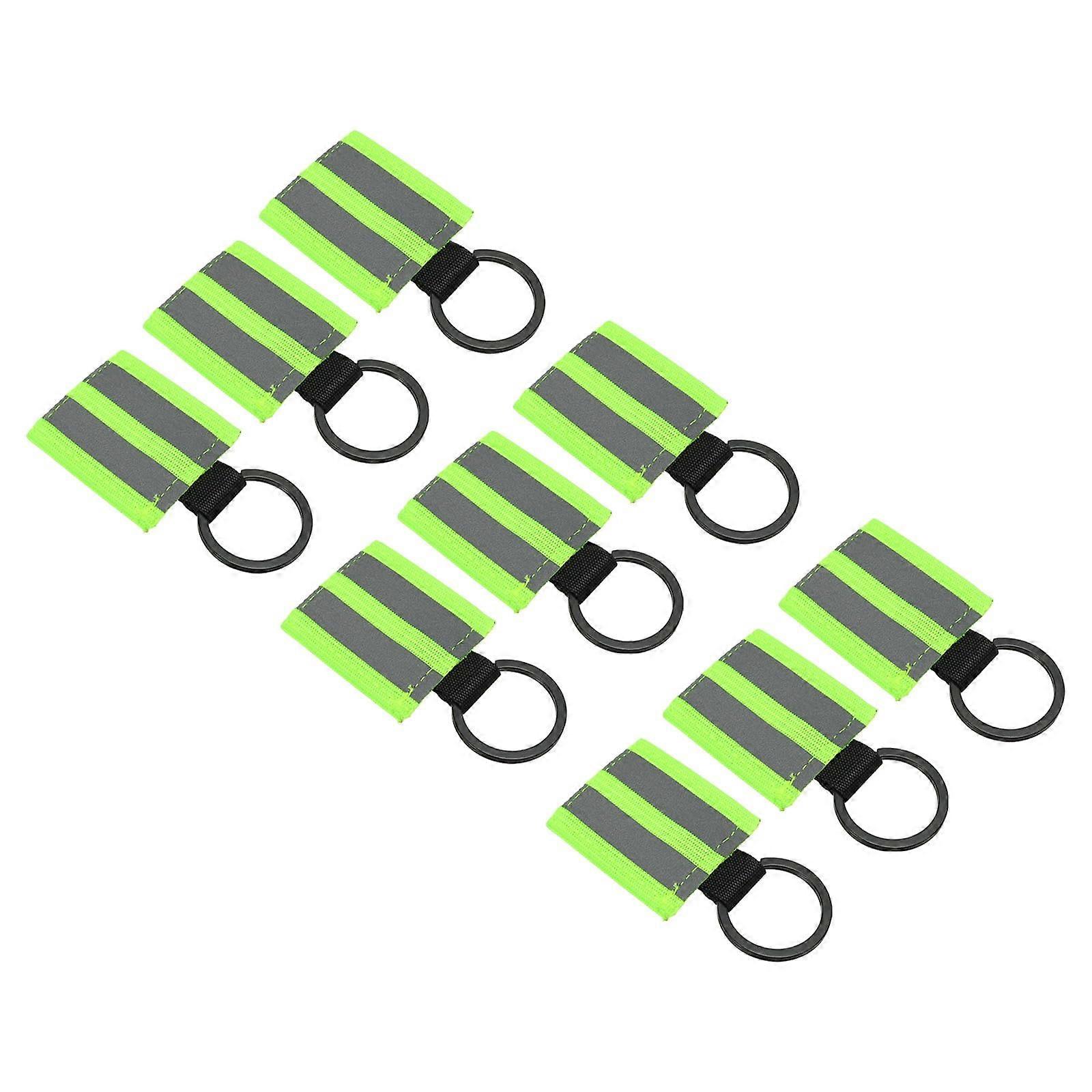 Reflective Keychain Tags 9 Pack  Visibility Zipper Pull