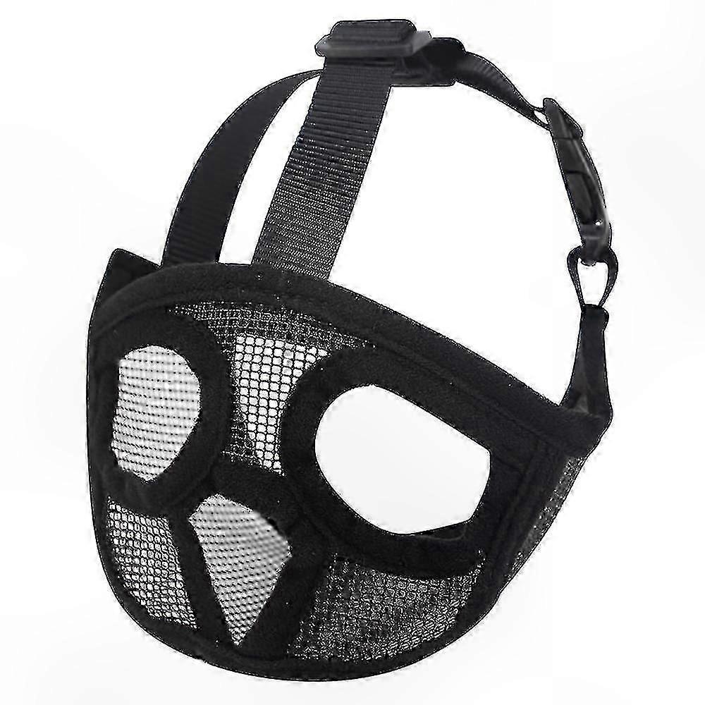 Adjustable Mesh Muzzle for Short Snout Dogs - Training Aid for Biting Chewing Barking