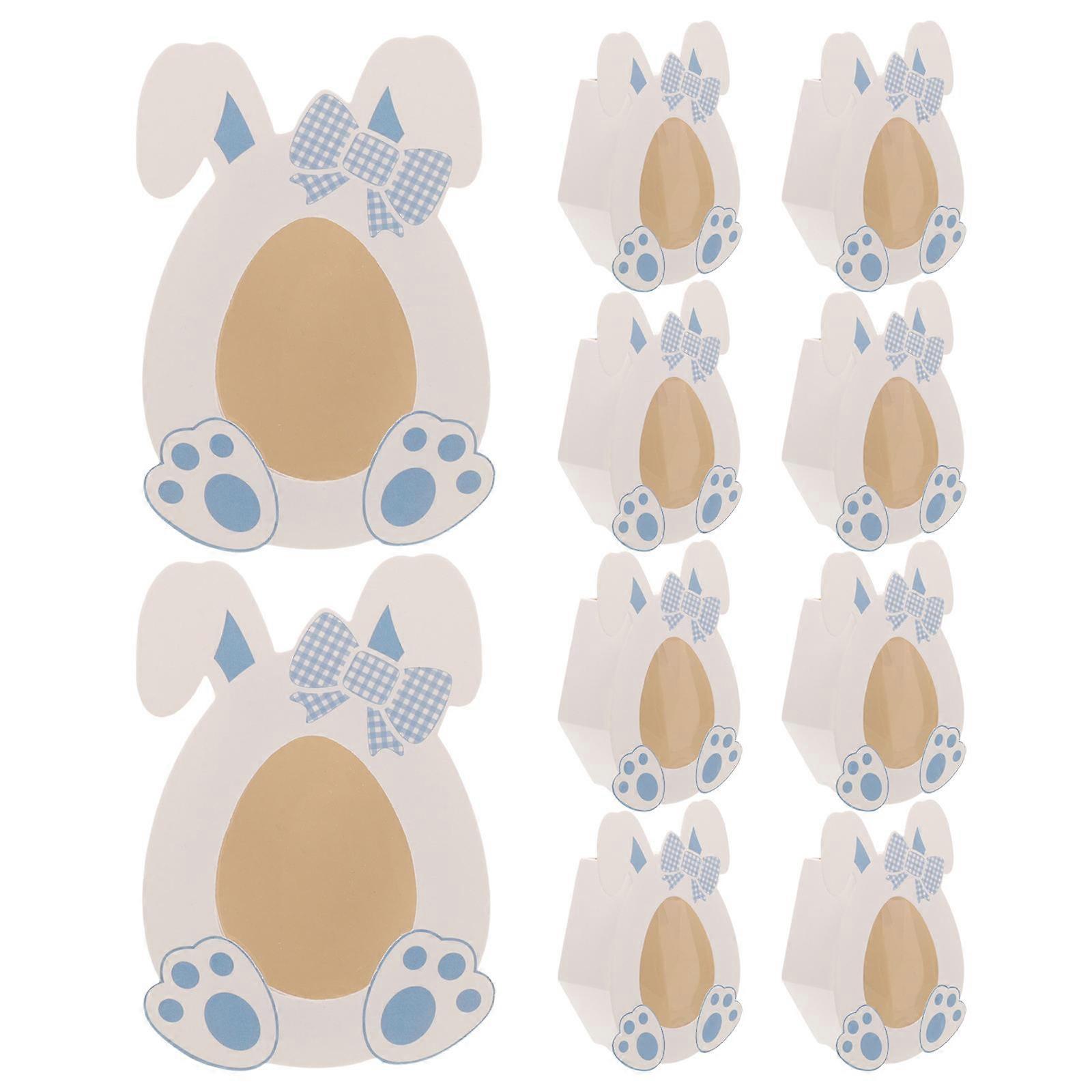 10pcs Easter Candy Boxes Adorable Bunny Candy Boxes Paper Biscuit Storage Boxes