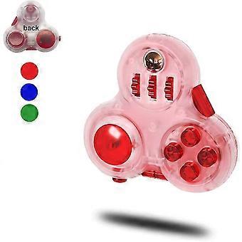 11 Functie Fidget Spinner - Stressverlichting voor ADHD/Autisme - Alle Leeftijden Rood
