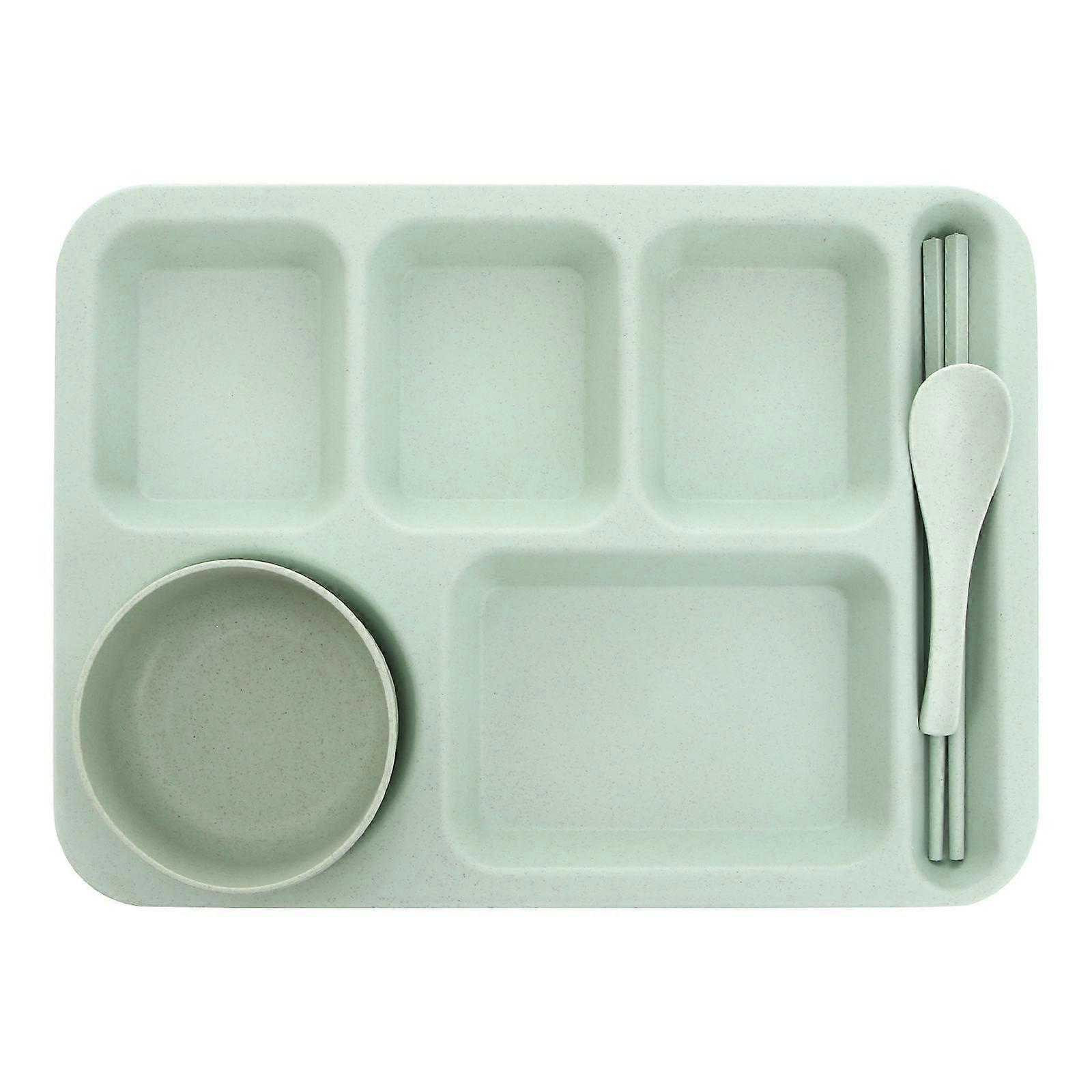Separate Plates Cutlery Set for Serving Dinner 1Set Creative Straw