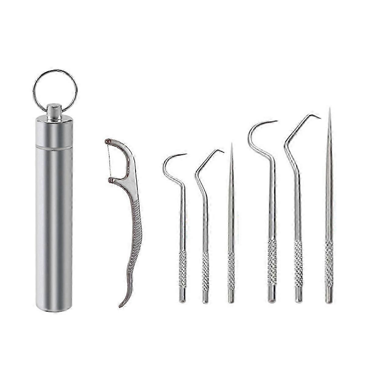 Flossing Toothpicks Set Reusable Toothpicks Portable Toothpick,A