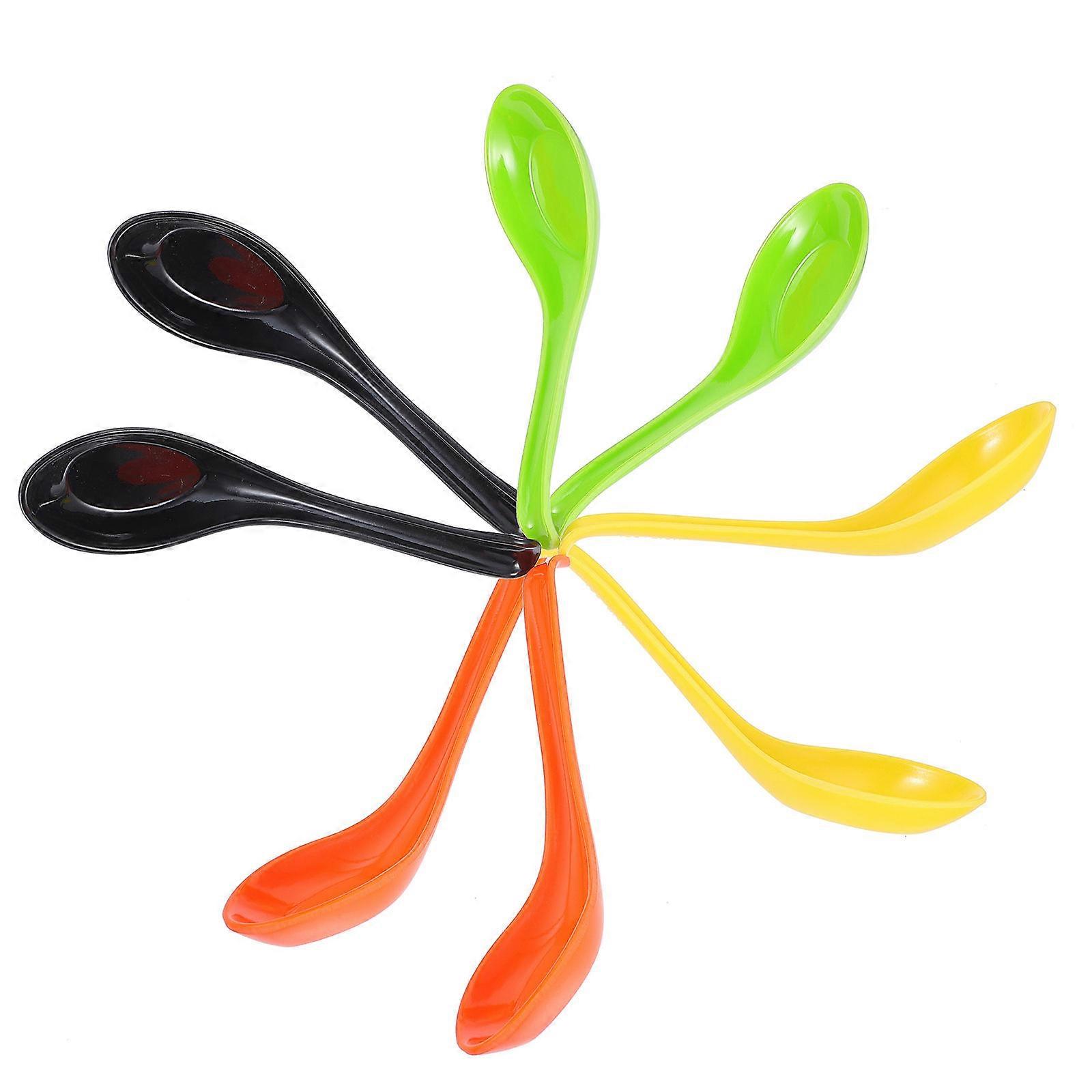 8Pcs Spoons Assorted Color for Kitchen Use Portable Flatware