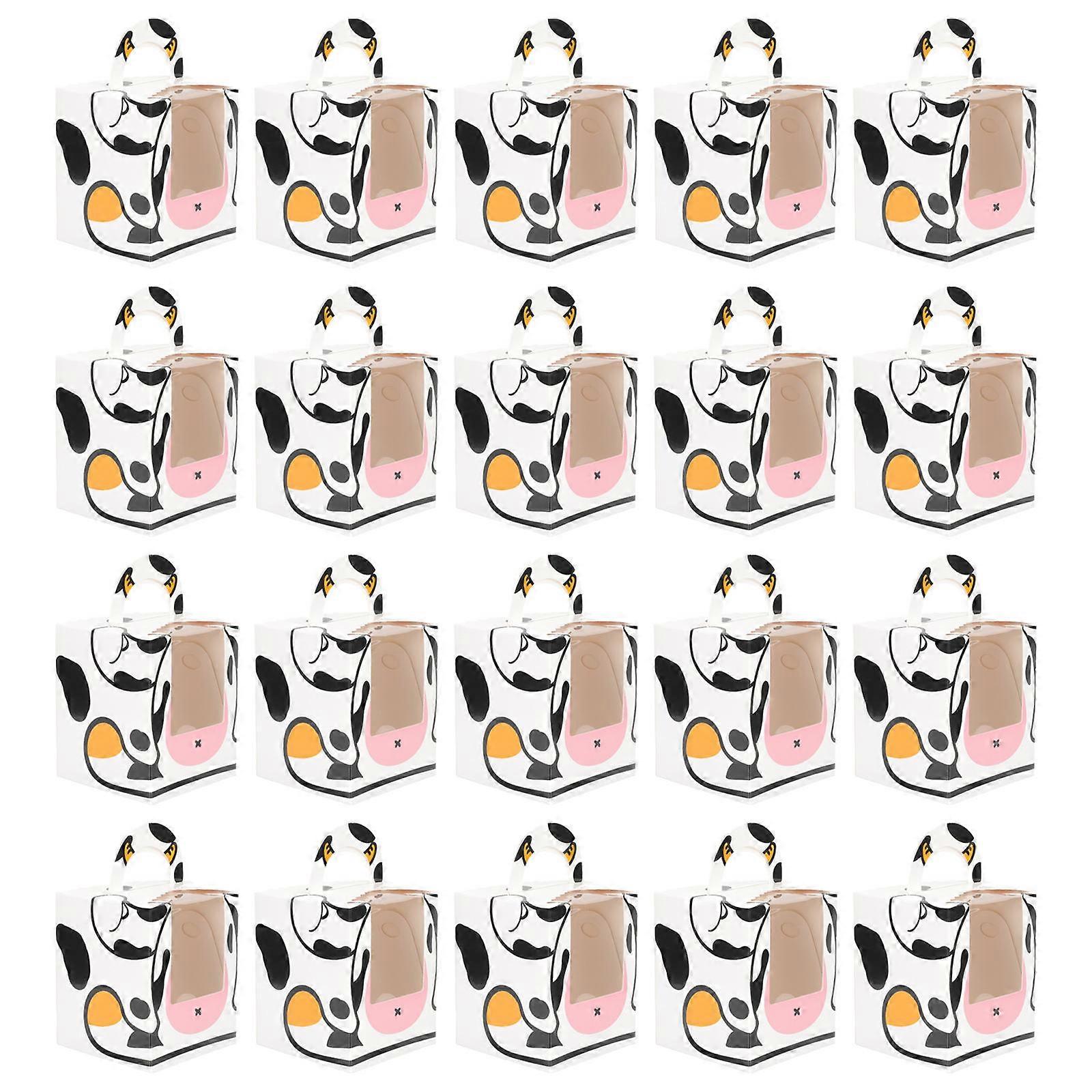 Egg Cake Boxes Multi-Function Cake Accessory for Packaging 20Pcs White Cartoon Boxes