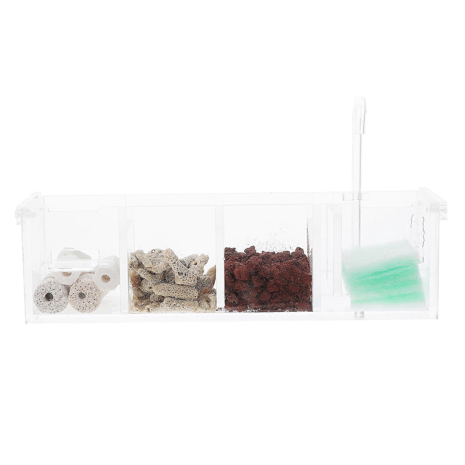 Transparent Fish Tank Filter Box Providing Oxygen Increase 1Set