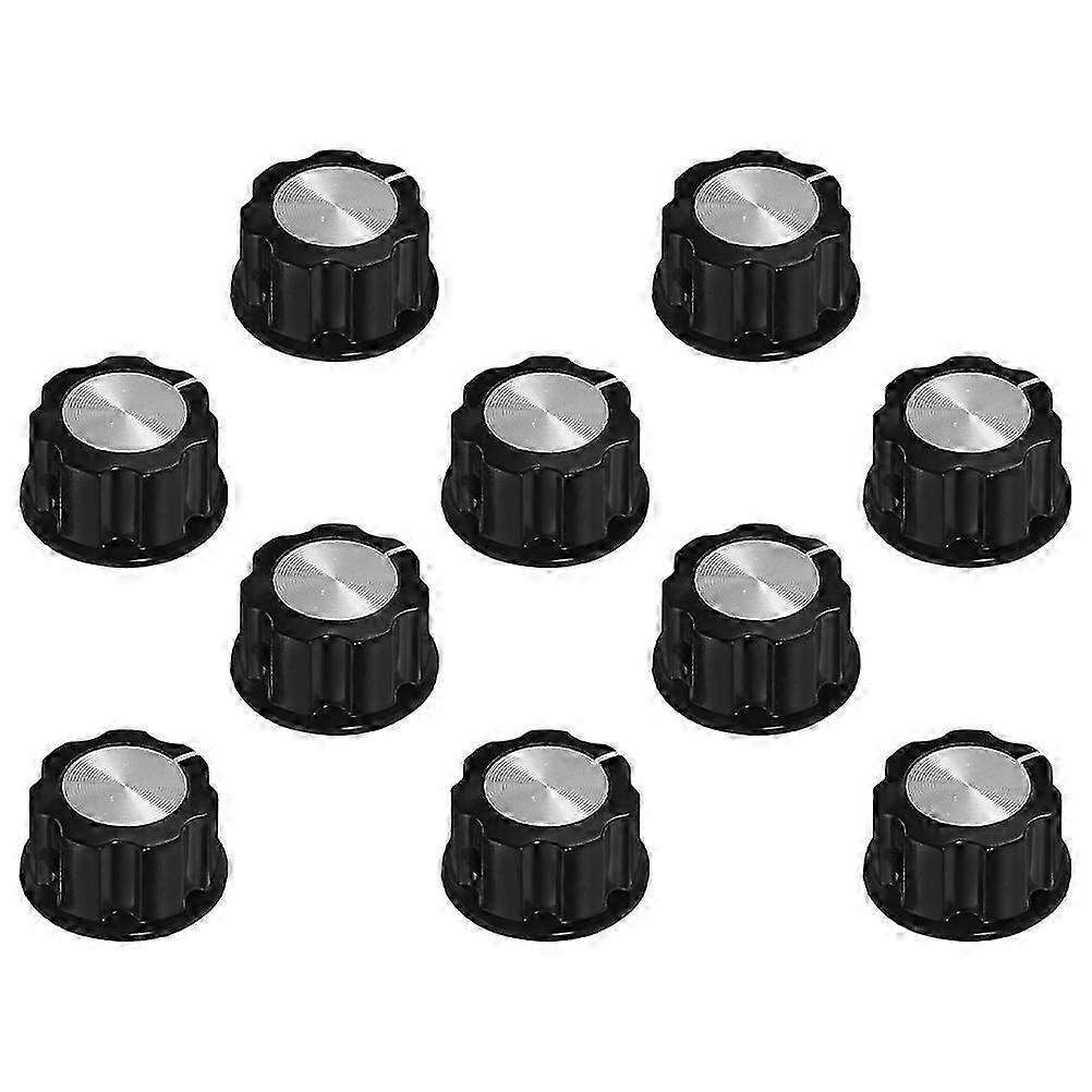 Potentiometer Control Knobs Aluminum Alloy Volume Knob Replacement for Guitar 10Pcs
