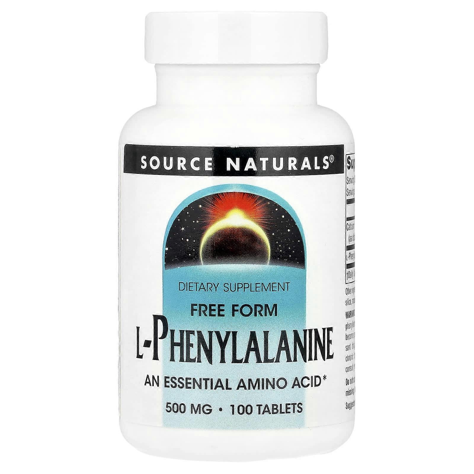 Source Naturals, L-Phenylalanine, 100 Tablets, 2-Pack