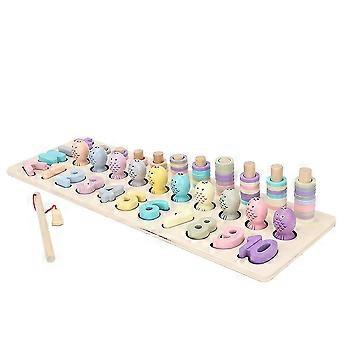 Multifunctioneel houten magnetische vishengelspeelgoed voor kinderen, educatief speelgoed voor kleuters