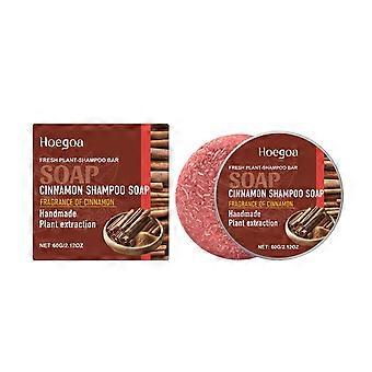 60g Cinnamon Scented Shampoo Bar, Gentle Ingredients for Nourishing, Smoothing, and Glossy Hair, Daily Cleansing