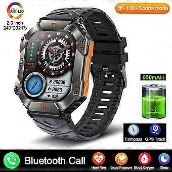 2023 Nuevo reloj inteligente militar con pantalla táctil completa para Android Ftiness Watch Waterproof 650mAh Battery Bluetooth Smartwatch