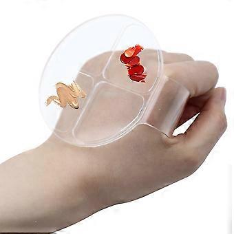 2PCS Acrylic Makeup Palette with Smooth Surface and Transparent Handheld Design for Easy Mixing