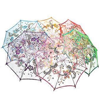 6 Pcs Lace Umbrellas Tiny Umbrella Decorative Umbrella Wedding Umbrellas Performance Photo Props