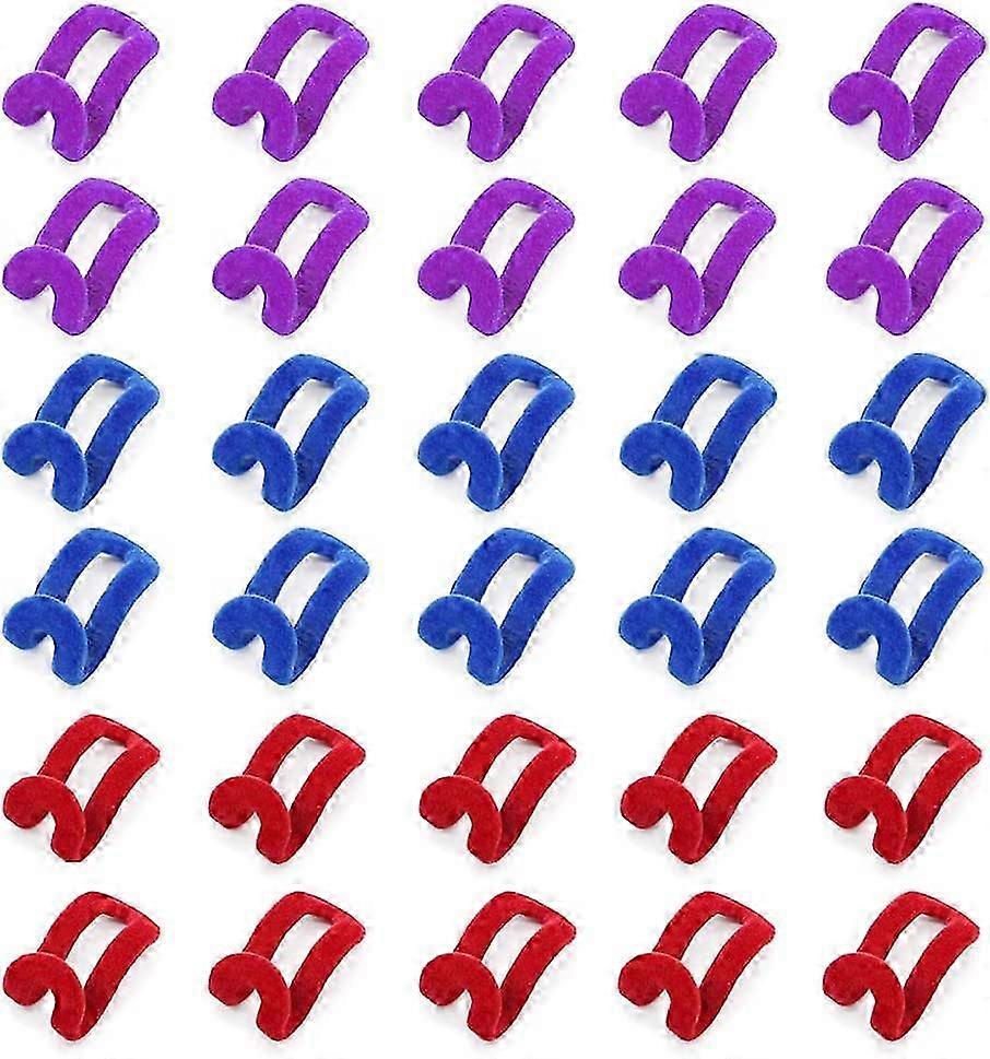 30 Pieces Hanger Connector Hooks Mini Flocking Hangers