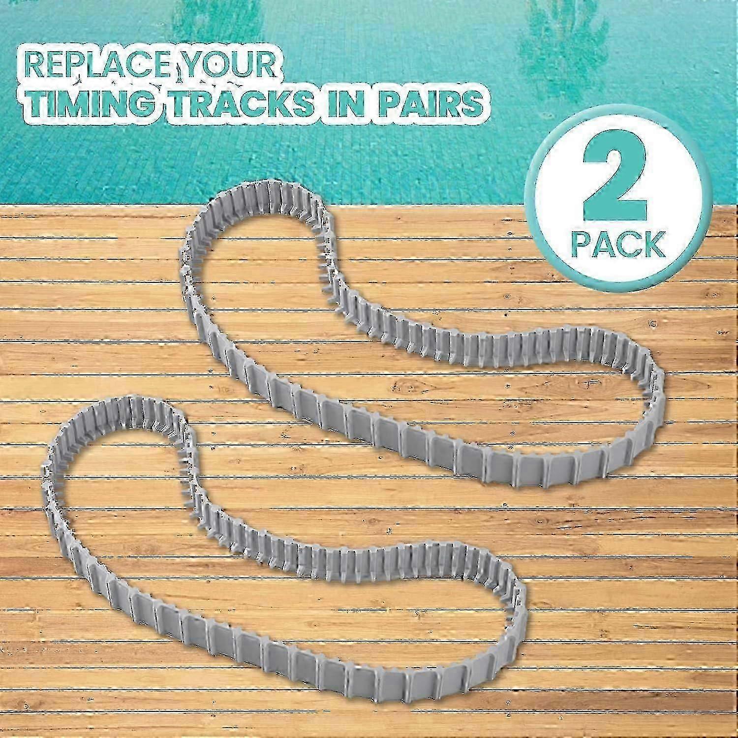 Dolphin 9983152-R2 Robotic Pool Cleaner Replacement Rails Grey 2-Pack