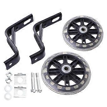 Flashing Auxiliary Wheel Bike Accessory for Kids 2Pcs Black