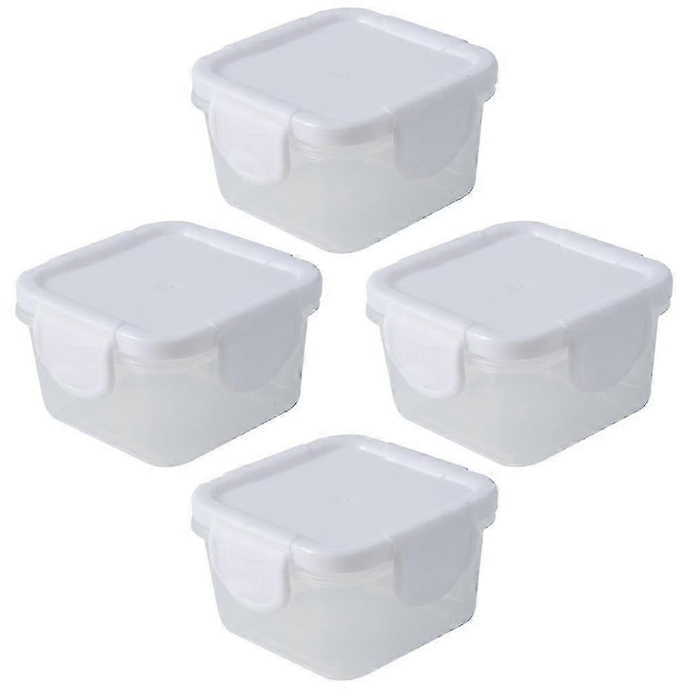 4Pcs Mini Fresh-Keeping Boxes Lidded Vegetables Containers Condiment Case