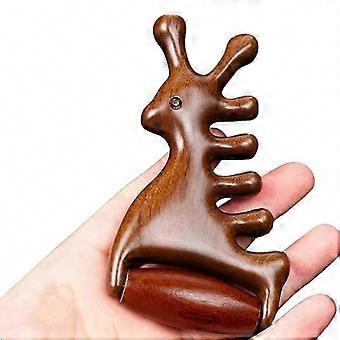 Wooden Massage Comb, Anti-Static Wide Tooth for Scalp, Face, Eye, Neck & Shoulder Meridian Scraping Tool