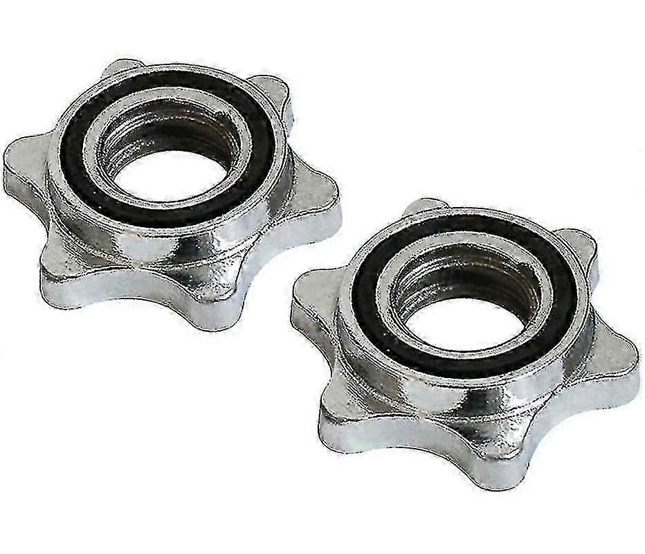 Standard Star Locks 25 Mm For Dumbbell Bars(2 Pcs, Silver)