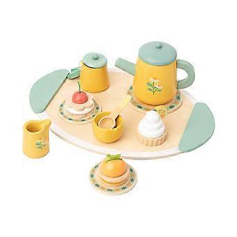 Toddlers Tea Set Afternoon Tea Playset for Birthday Gift Age 3 4 5 6