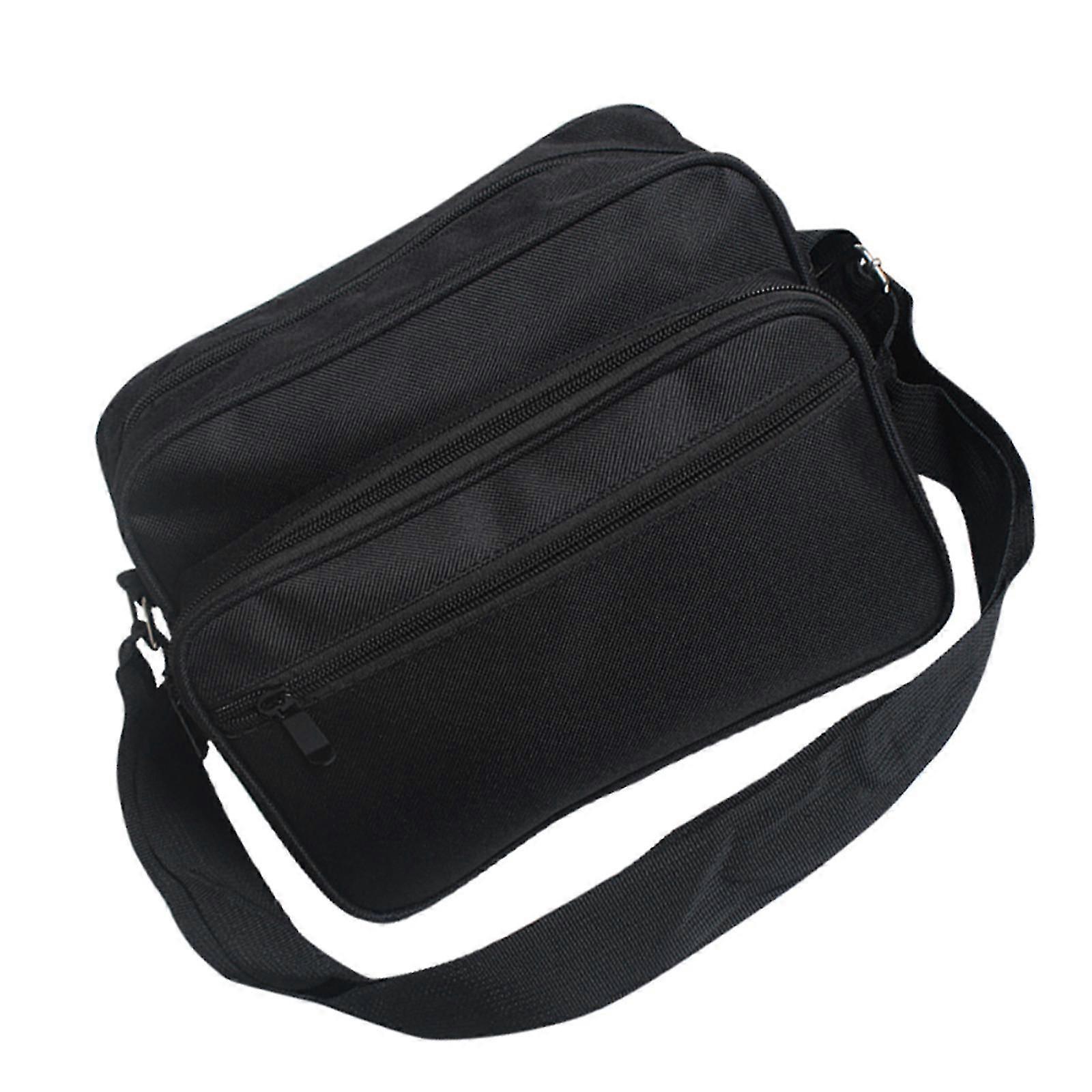 Black Zipper Tool Pouch 24x19cm Thickened Multipurpose Tool Bag for Plumbers