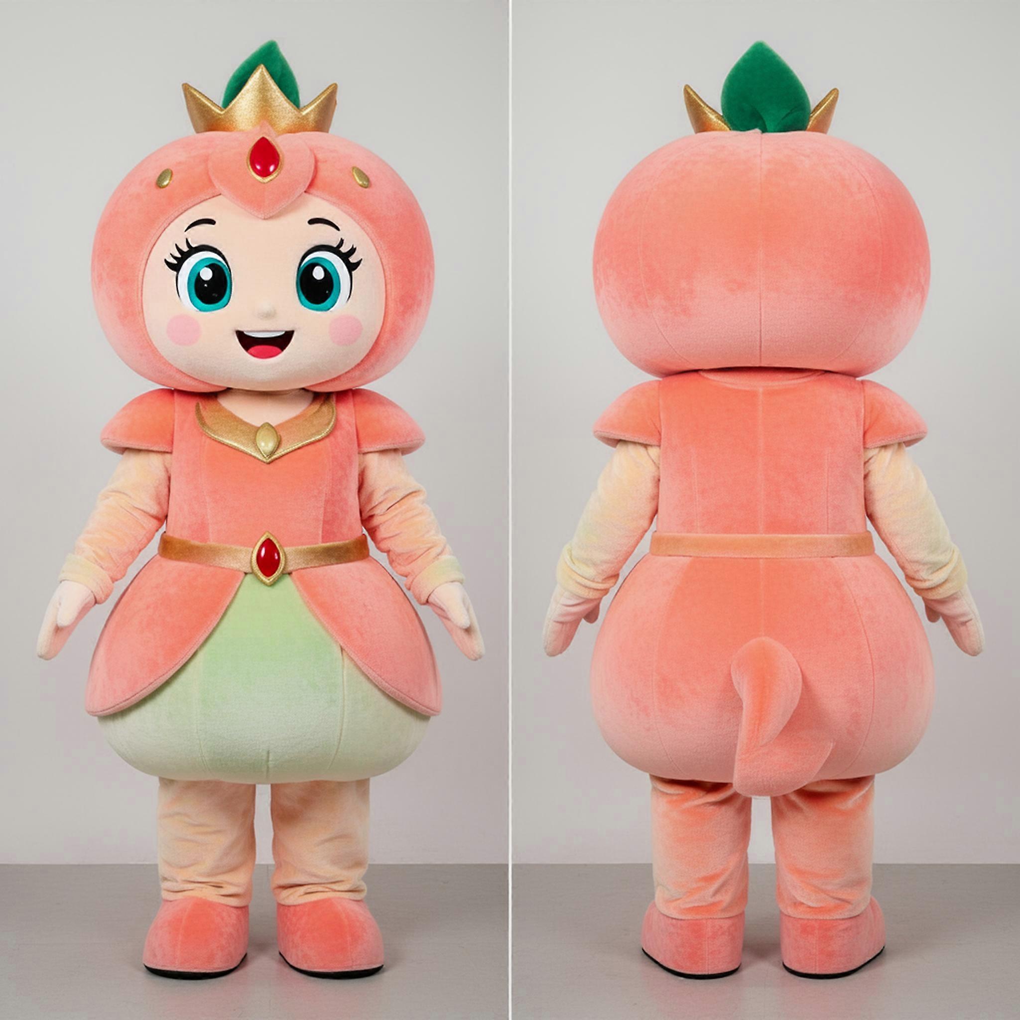 MASTICOT Velvet Peach Plump Queen Mascot