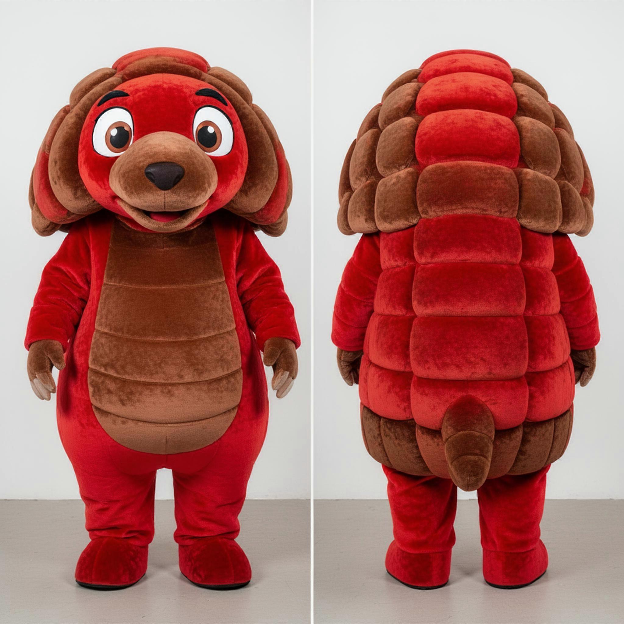 MASTICOT Crimson Rounded Glyptodon Mascot