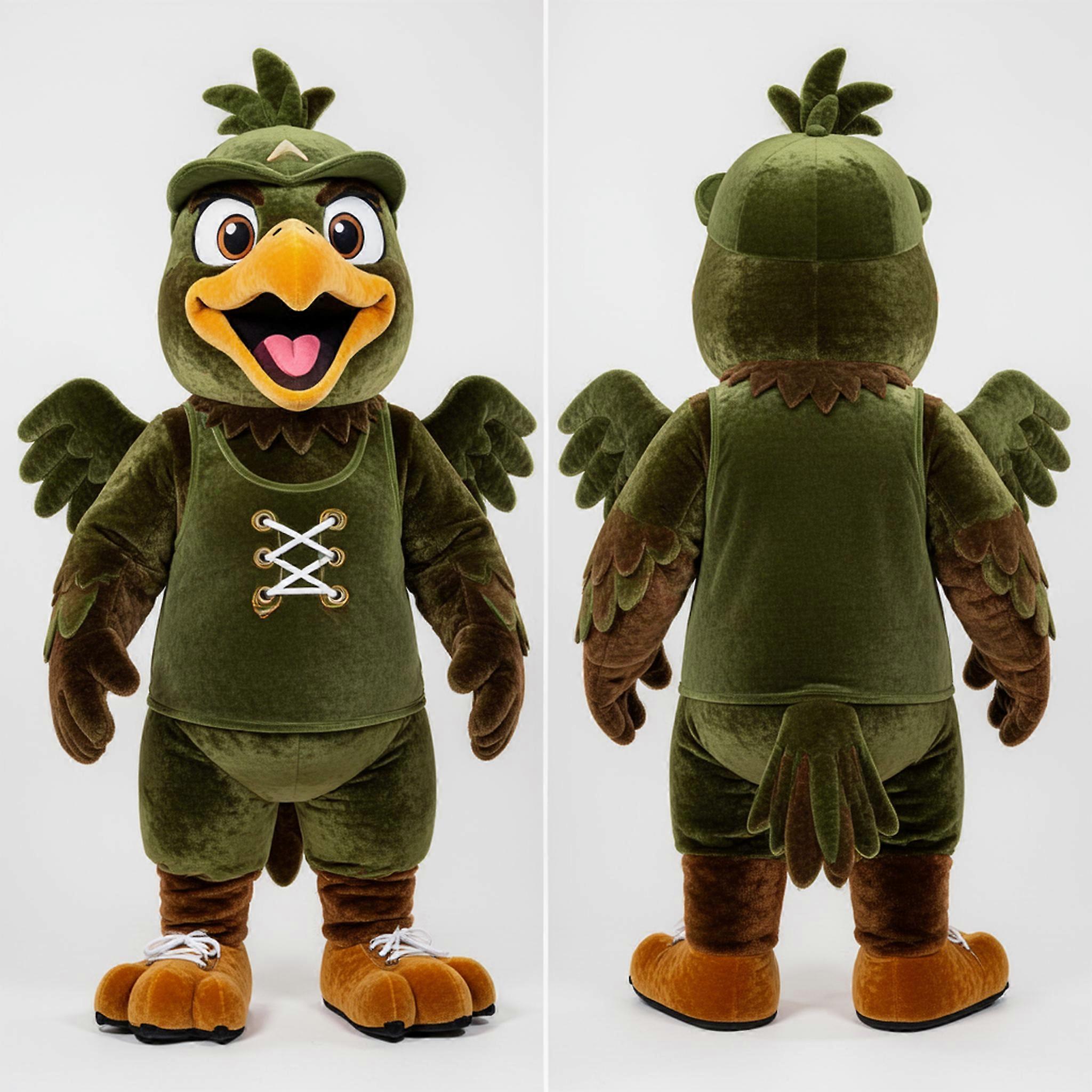 MASTICOT Olive Green Broad Winged Eagle Mascot