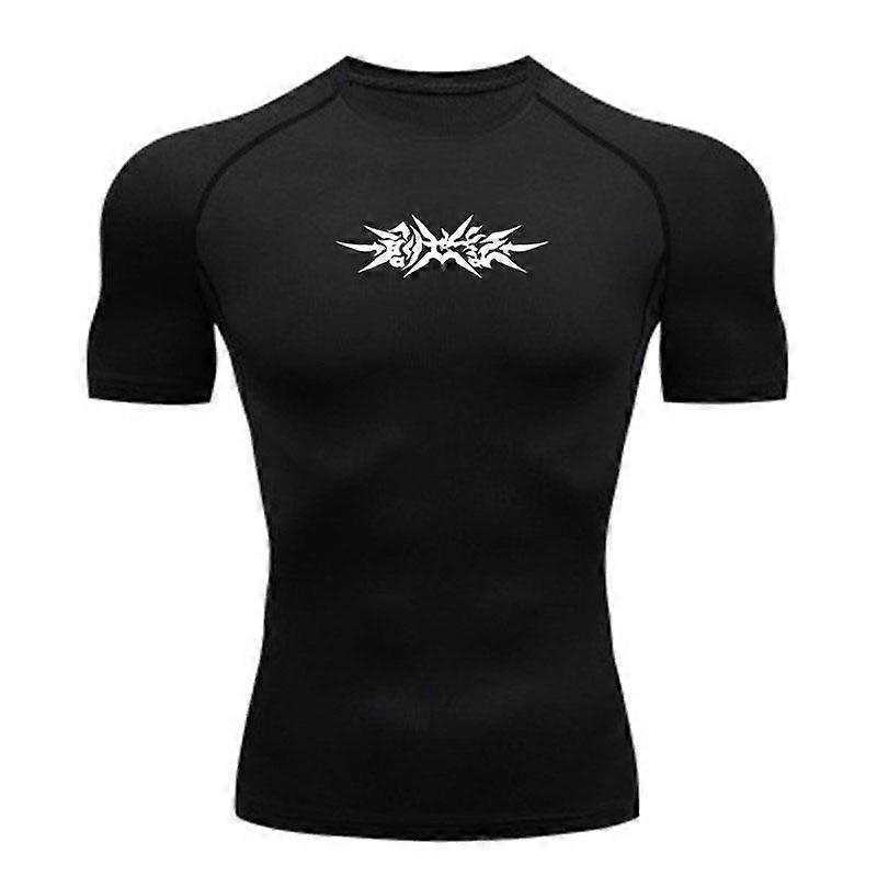 Men's Quick Dry Compression Athletic T-Shirt, Breathable Str