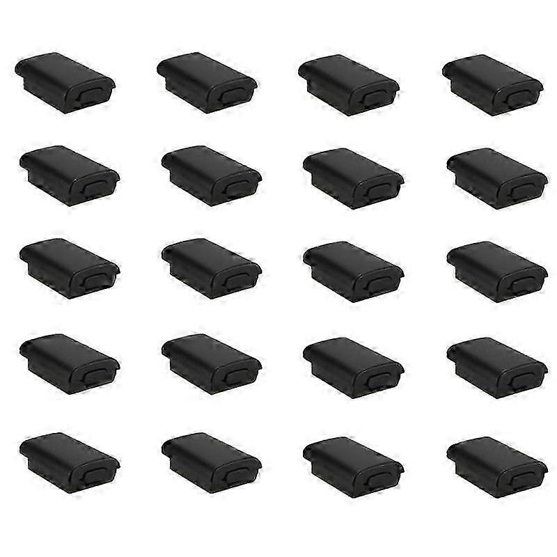 20x Battery Pack Cover Shell Case Kit compatible with Xbox 360 Wireless Controller Black