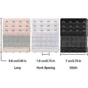 6 Pieces Women's Soft Comfortable Elastic Bra Extenders Bra Extension Strap 4 Hook 3 Row Lady's Bra Extender Bra Band-Good
