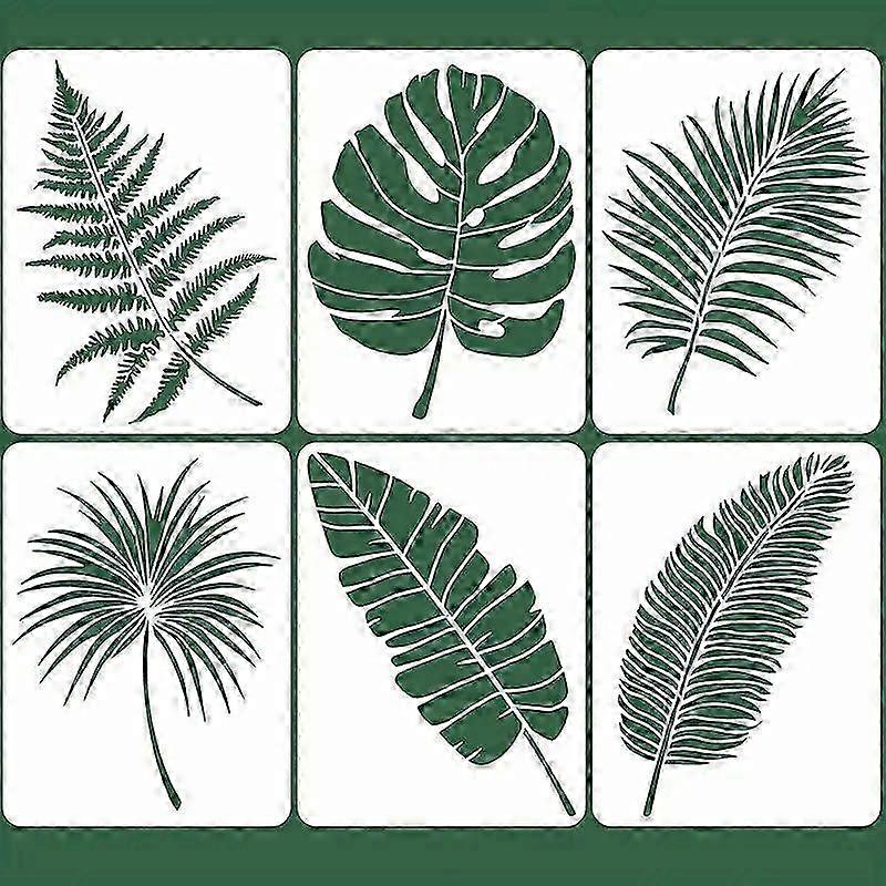 Large Tropical Leaf Stencils Set