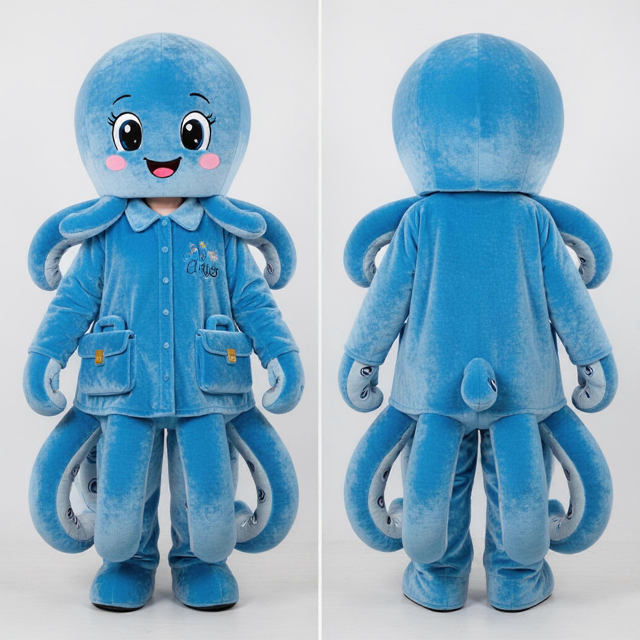 MASTICOT Sky Blue Rounded Octopus Mascot
