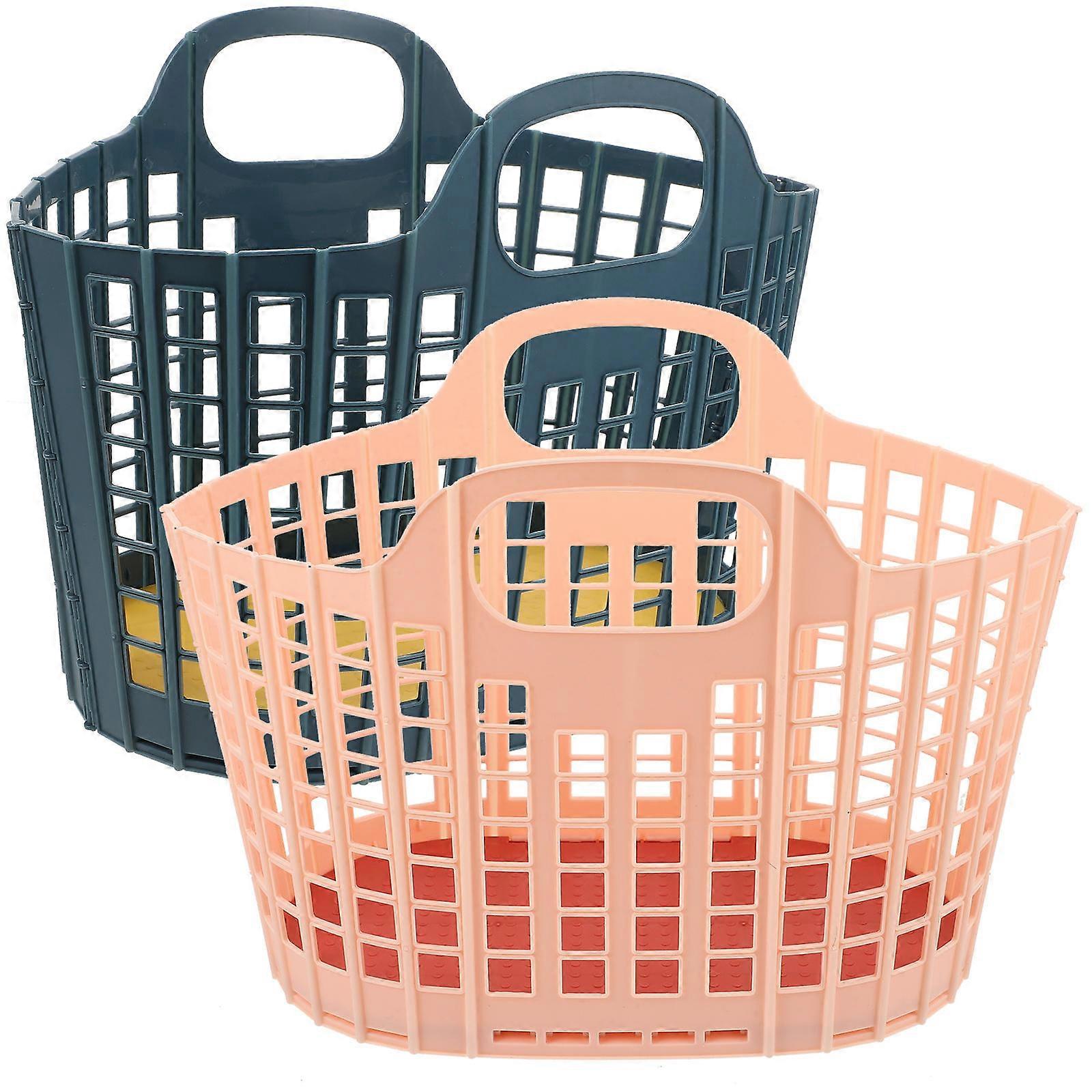 Assorted Color Multi-Function Kitchen Fruit Storage Basket 4Pcs Pack