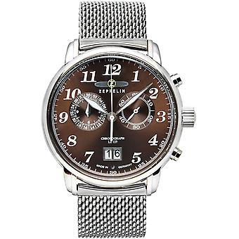 Zeppelin lz-127 graf 40mm reloj para Hombre Analógico de Cuarzo suizo con brazalete de Acero inoxidable 7684M-3