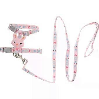 Nylon Cat Leash for Cats Outdoor Walking Harness Belt Breathable Pet Traction Rope for Indoor Outdoor Use