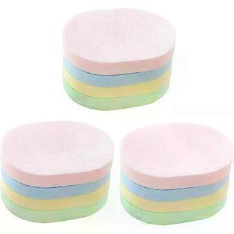 12pcs Makeup Facial Thick Sponge Pads Breathable Portable Face Puff with Simple Compact Design for Deep Cleansing and Makeup Removal Style