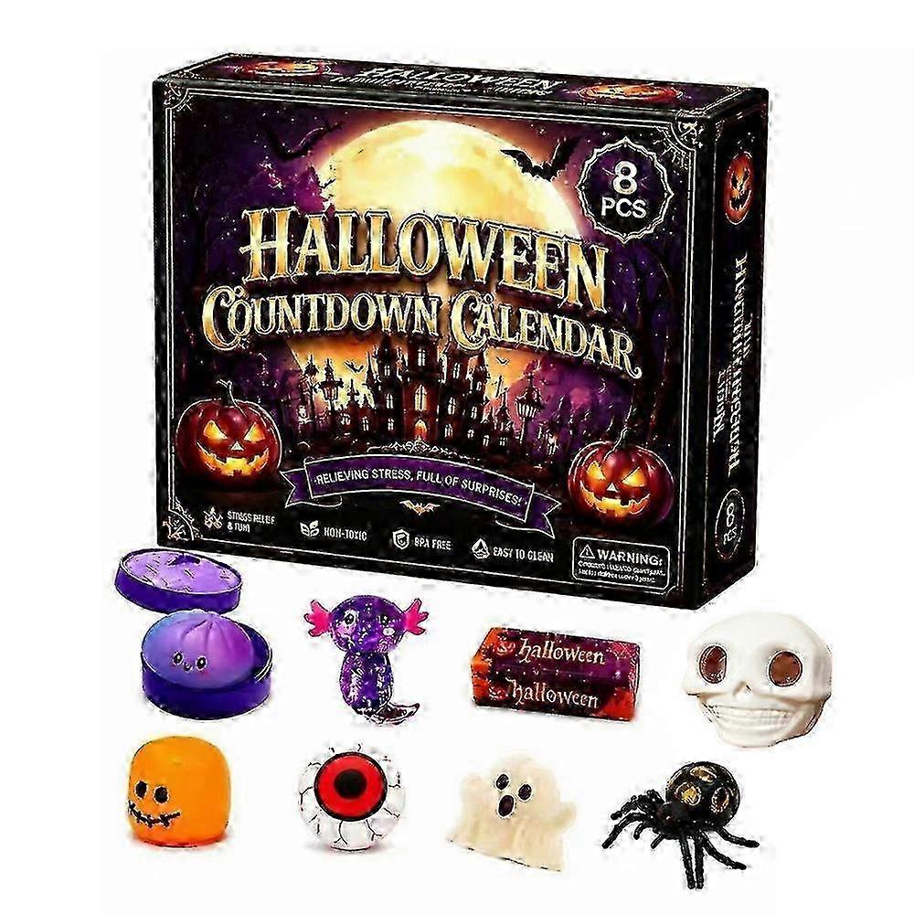 8pc Halloween Squishies Countdown Set