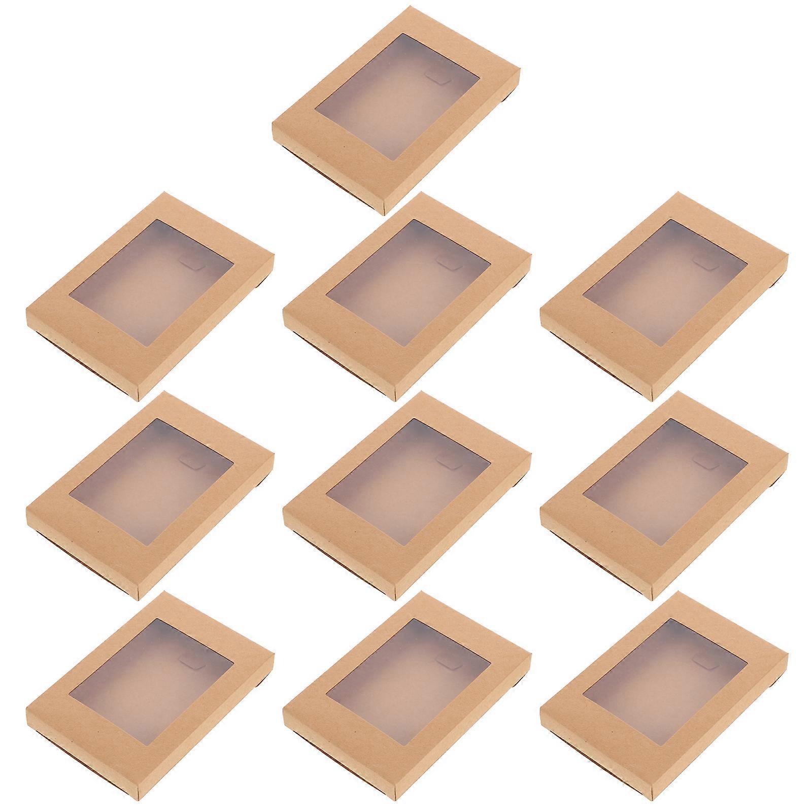 Cake Boxes With Window Cookie Cake Box Craft Storage Boxes compatible with Christmas 10Pcs