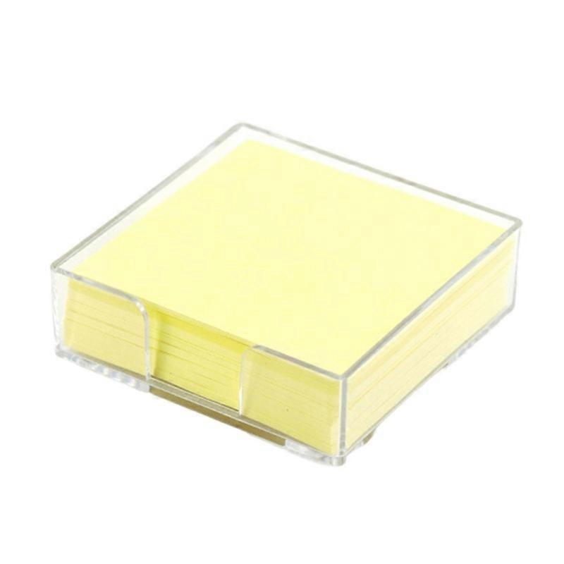200 Sheets Compacts Clear Stick Note Holder Box with Adhesive Note Office Essential With Space Saving Storage Solution