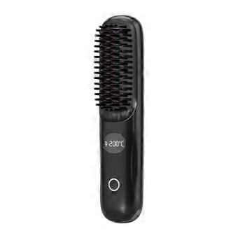Wireless Hair Straightener Brush Hair Electric Negative Ions Ceramic Hot Comb for Home Travel-lsy