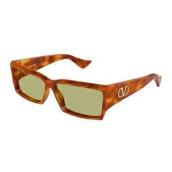 Valentino VG0072S 001 Full Rim Tortoise Unisex Rectangle Sunglasses UV1 Original