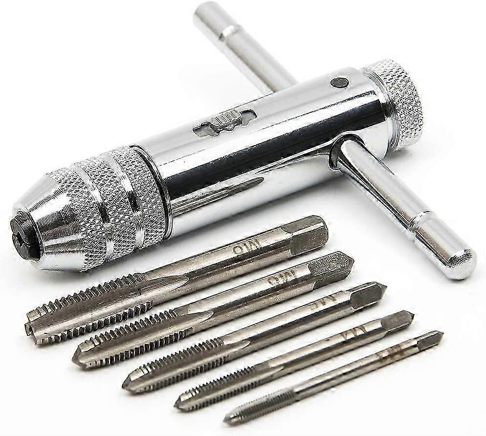 Adjustable Chrome Ratchet Tap Wrench Set