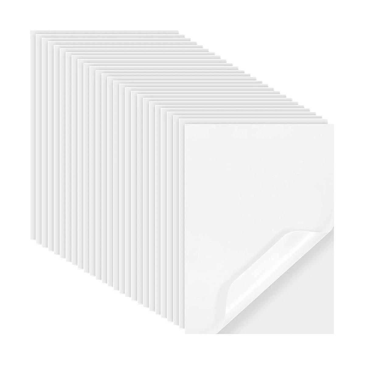 50 Pcs A4 Size Iron on Adhesive 11.81X7.87 Inch Double Sided Transparent Heat Iron on Transfer Pape