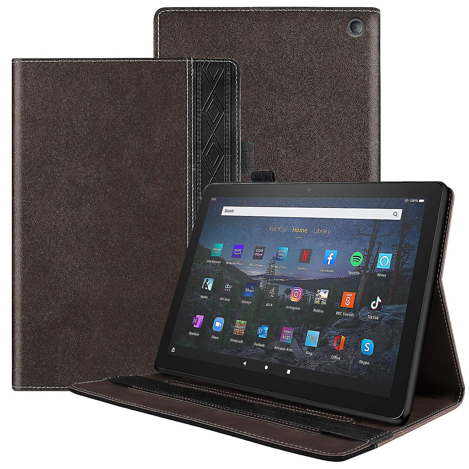 Business Style Pu Leather Case For Amazon Kindle Fire 7 12th 2022, Auto Sleep/wake Function, Full Protection Folio Case