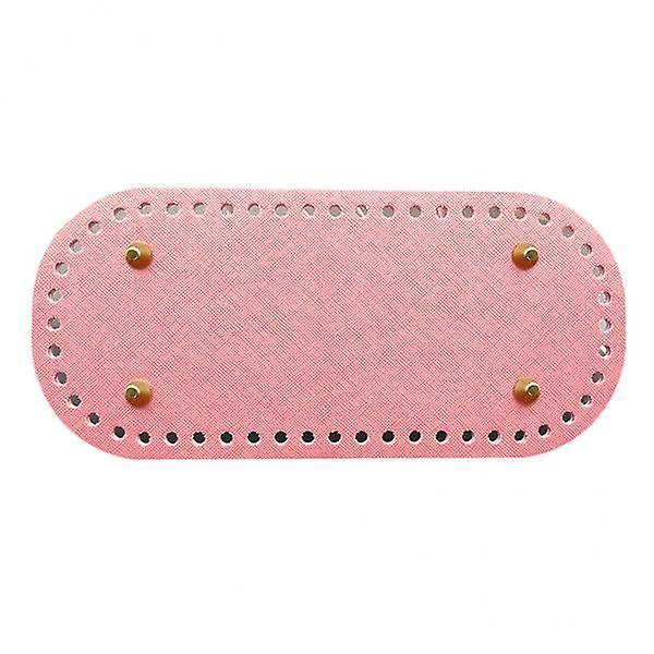 2xLeather DIY Bags Bottom Mat Pad Insert Base Replacement Purse Making Pink