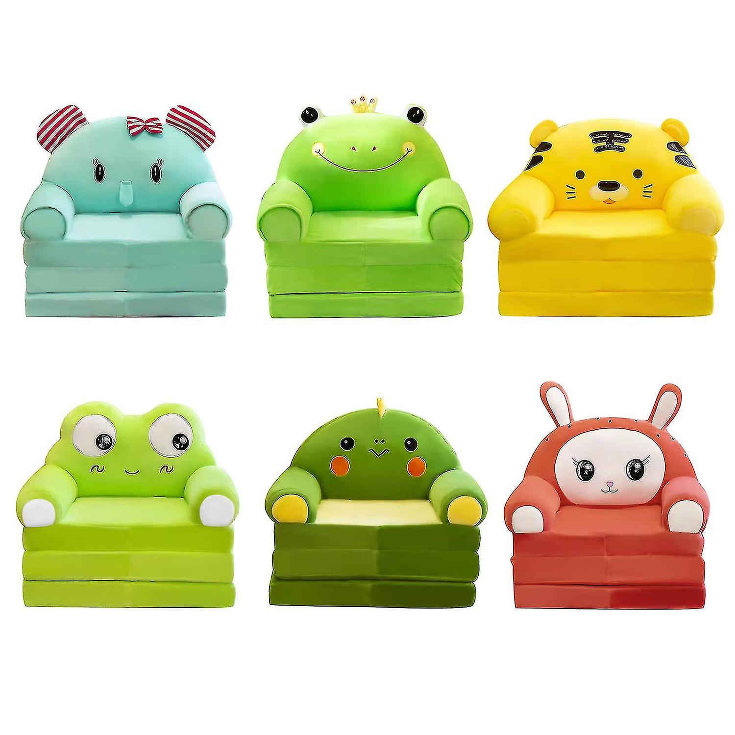 Plush Foldable Kids Sofa Backrest Armchair 2 In 1 Office Chair Posture Support