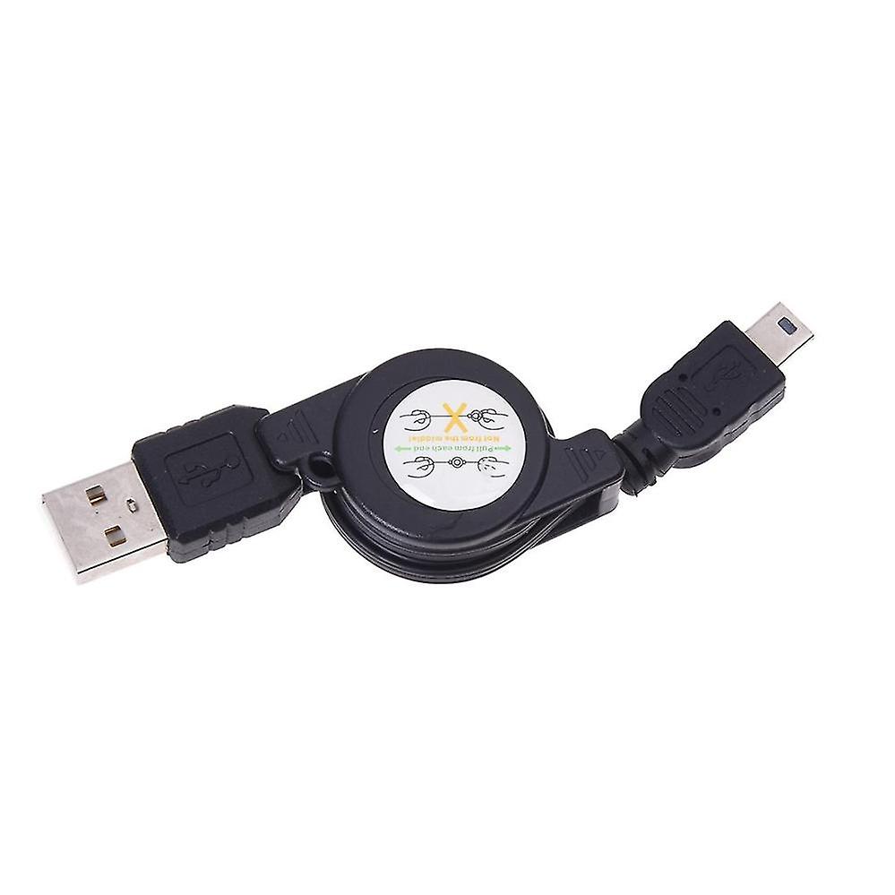Retractable Usb Male To 5 - Pin Charger And Synchronization