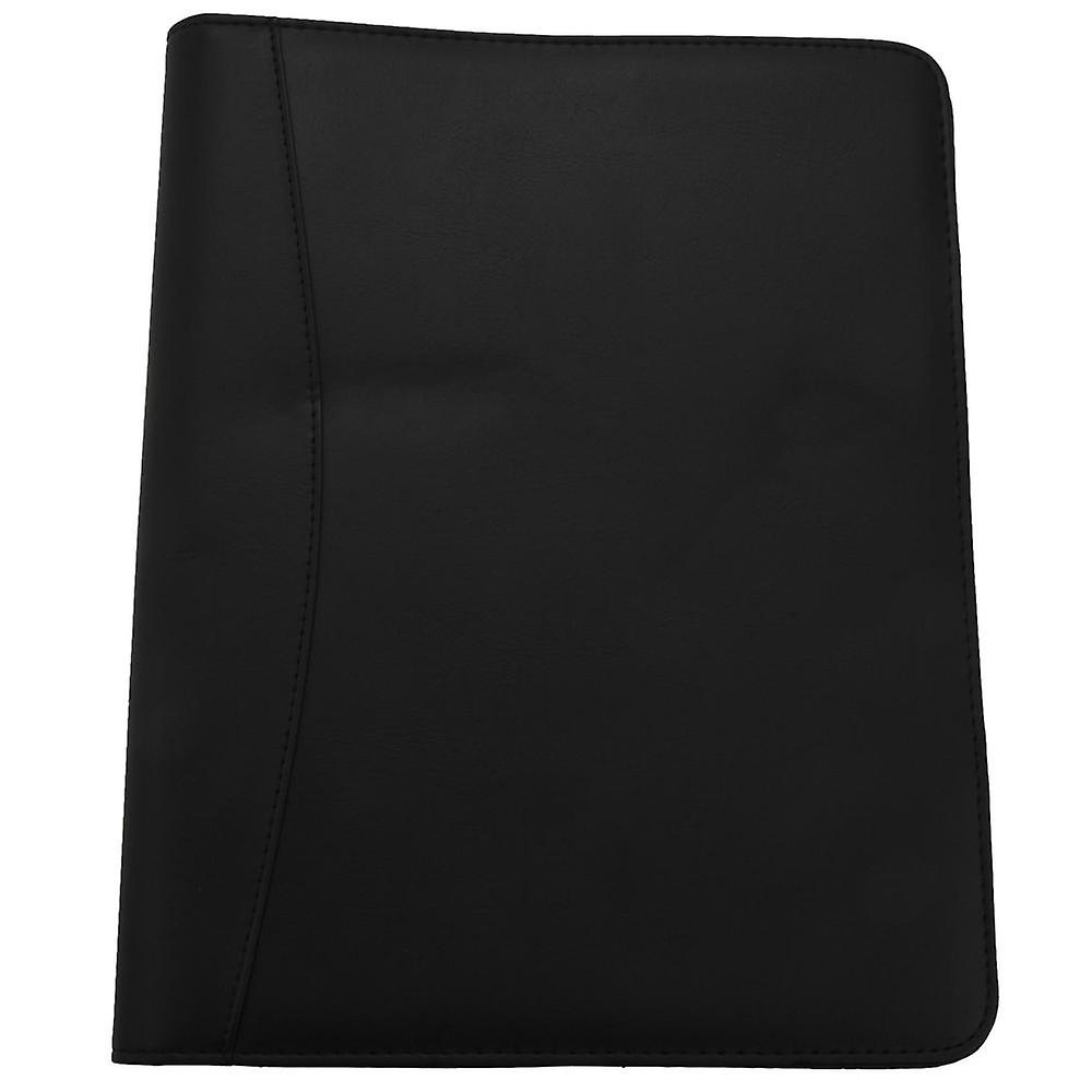 A4 Leather 3 Ring Portfolio Business Padfolio With Notebook Pad For Interview & Business