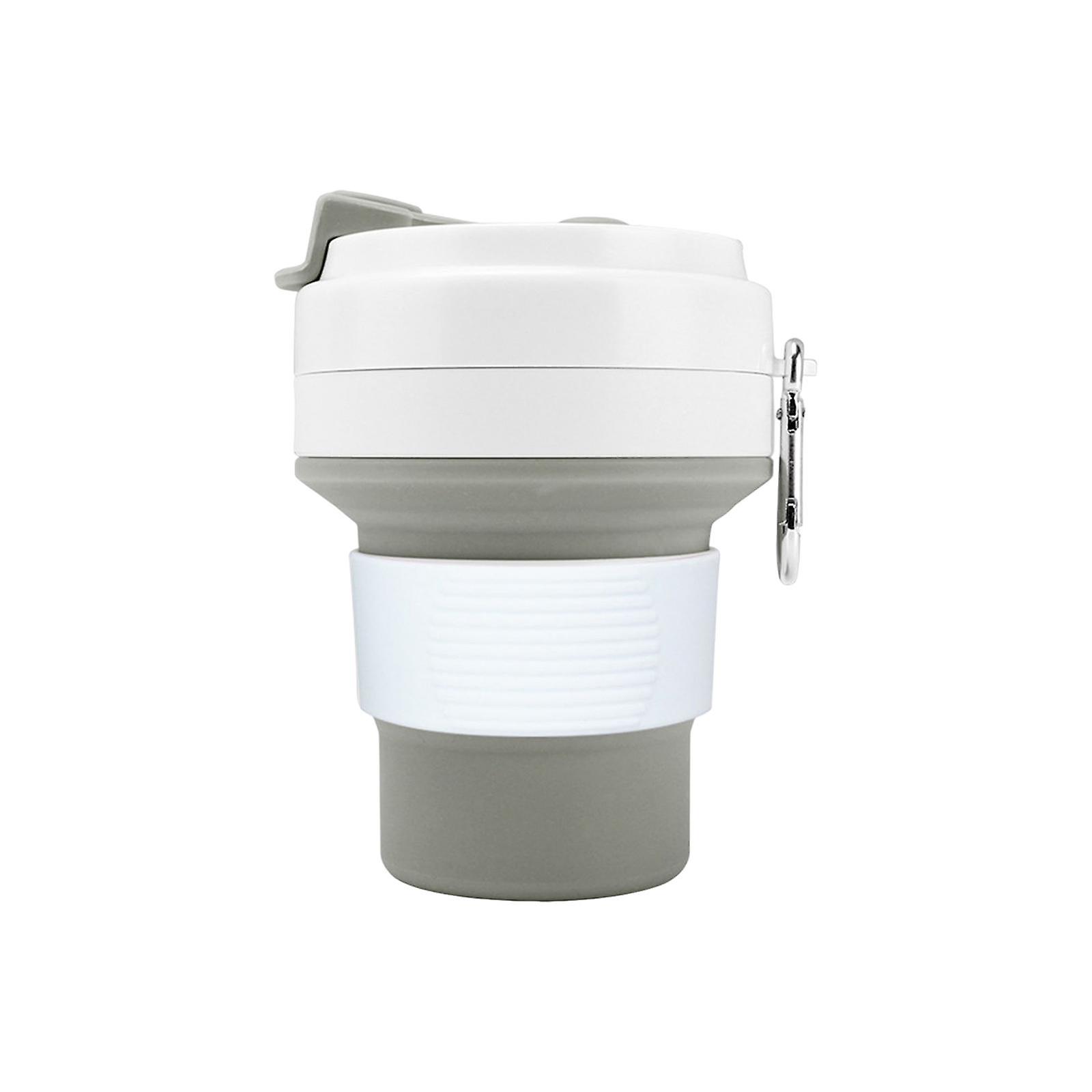 Collapsible Cup Silicone Cup Folding for Hot and Cold Drinks Beach Grey